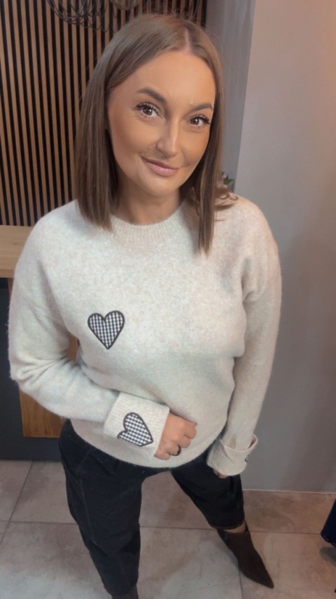 Sweter VICBEE - Beżowy