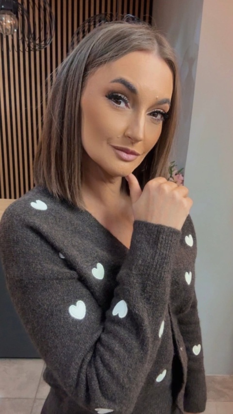 Sweter kardigan VICBEE z serduszkami