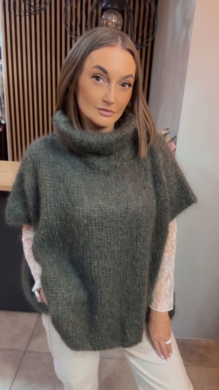 Sweter moherowy Miss Lucky - Khaki