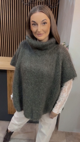 Sweter moherowy Miss Lucky - Khaki