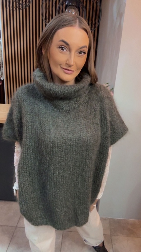 Sweter moherowy Miss Lucky - Khaki