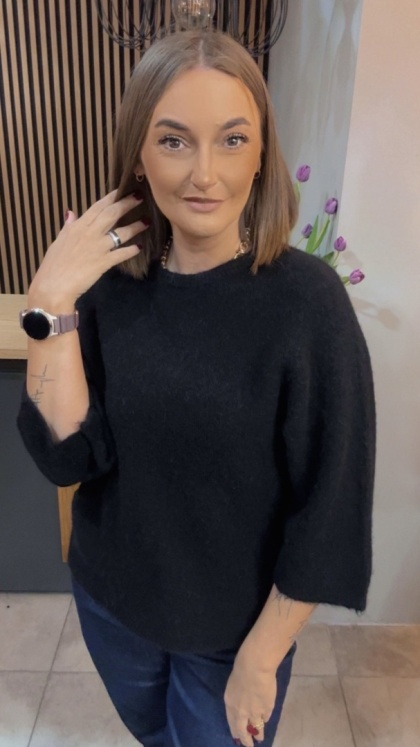 Sweter z Baby Alpaki – Czarny