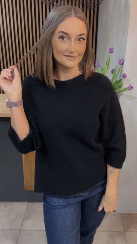 Sweter z Baby Alpaki – Czarny