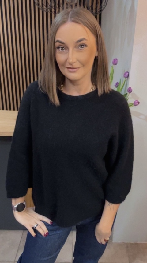 Sweter z Baby Alpaki – Czarny