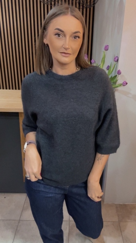 Sweter z Baby Alpaki – Grafit