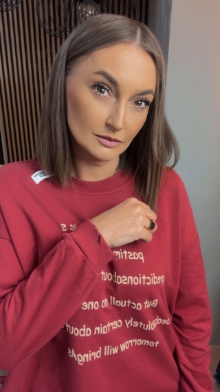 Bluza damska „Mental” z nadrukiem – oversize