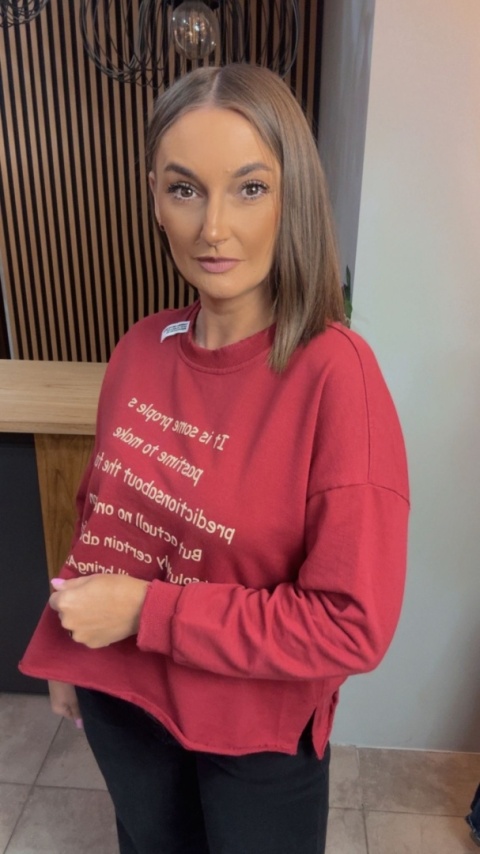 Bluza damska „Mental” z nadrukiem – oversize