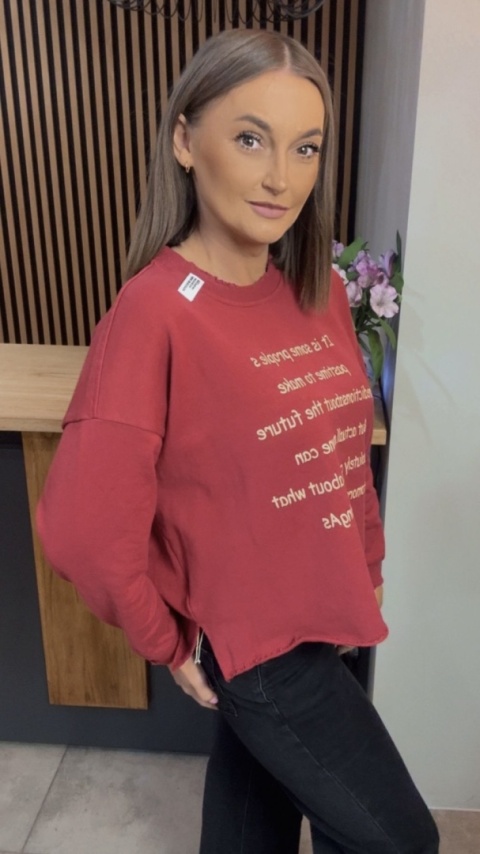 Bluza damska „Mental” z nadrukiem – oversize