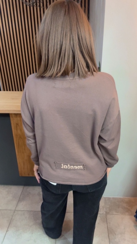 Bluza damska „Mental” z nadrukiem – oversize