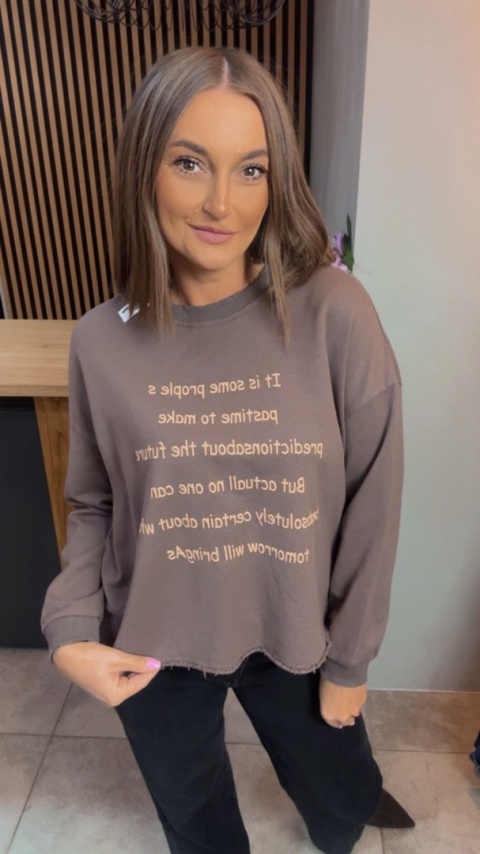 Bluza damska „Mental” z nadrukiem – oversize