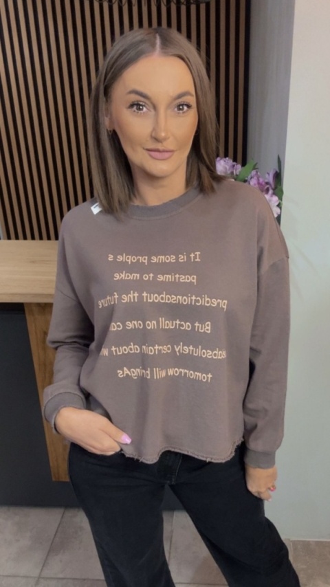 Bluza damska „Mental” z nadrukiem – oversize