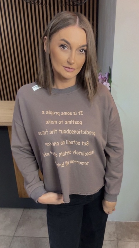 Bluza damska „Mental” z nadrukiem – oversize