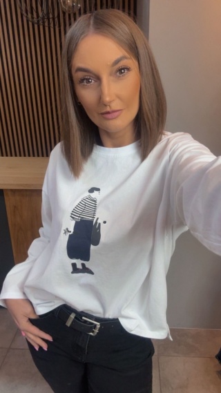 Bluzka damska z nadrukiem – oversize