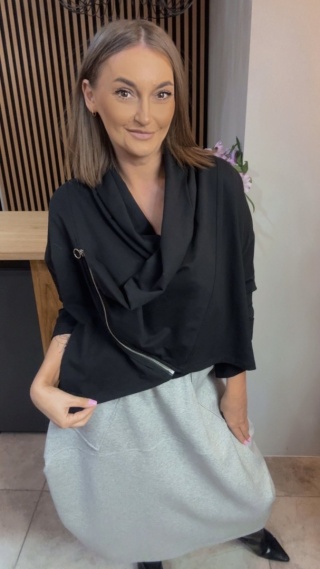 Kardigan z dresówki Wendy Trendy z bocznym zamkiem