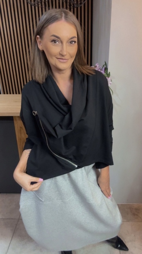 Cardigan z dresówki Wendy Trendy z bocznym zamkiem