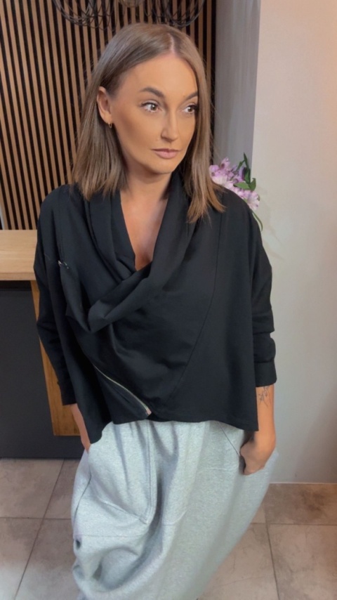 Cardigan z dresówki Wendy Trendy z bocznym zamkiem