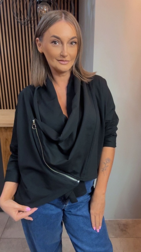 Cardigan z dresówki Wendy Trendy z bocznym zamkiem