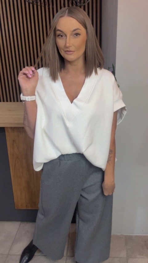 Kamizelka / Bluza z Dekoltem w Serek – Model Oversize