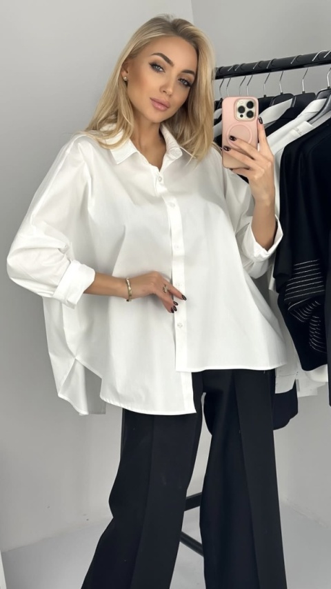 Koszula oversize z asymetrycznym bokiem – Cyard™