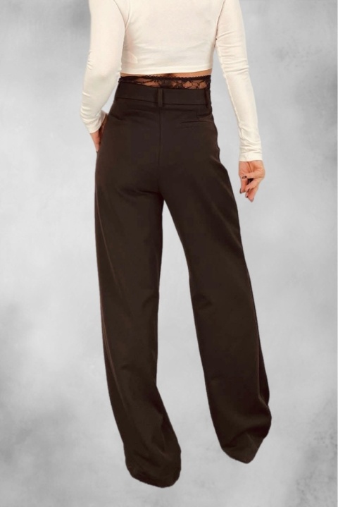 Spodnie Lumina z koronką - Brąz