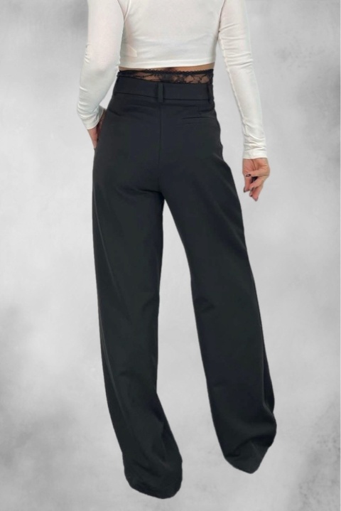 Spodnie Lumina z koronką - Czarne