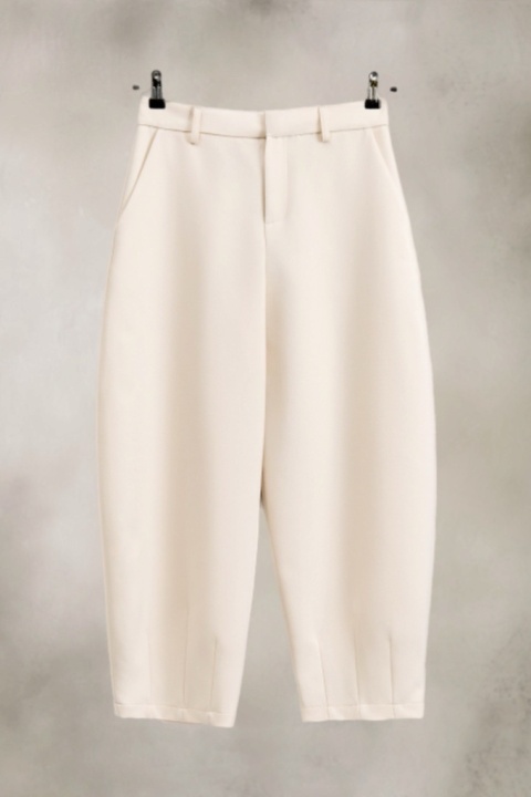 Spodnie balloon Lumina - Smietanka