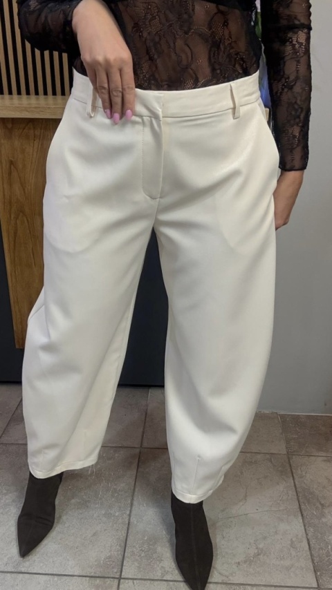 Spodnie balloon Lumina - Smietanka