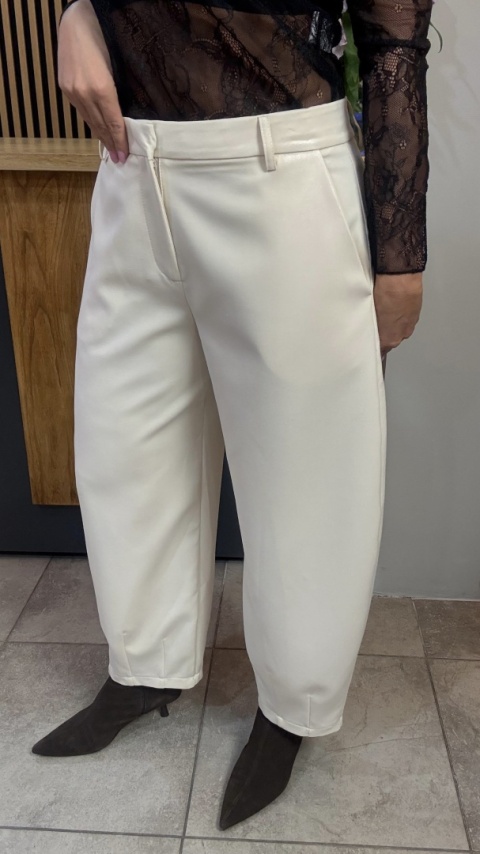 Spodnie balloon Lumina - Smietanka