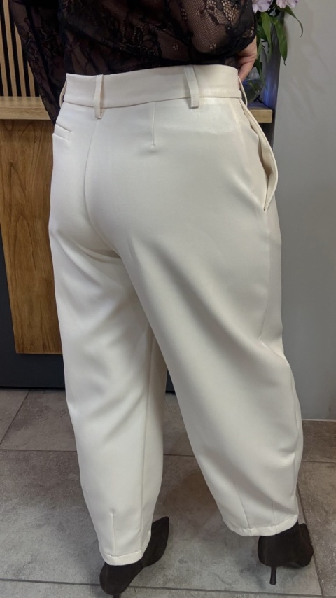 Spodnie balloon Lumina - Smietanka