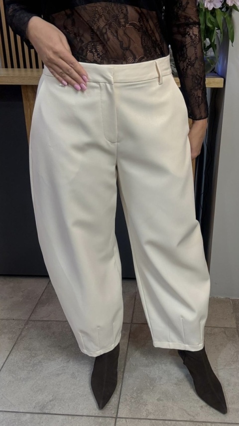 Spodnie balloon Lumina - Smietanka