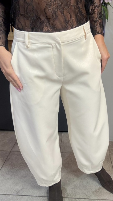 Spodnie balloon Lumina - Smietanka