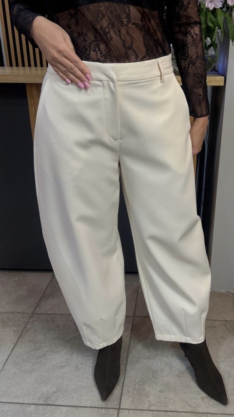 Spodnie balloon Lumina - Smietanka