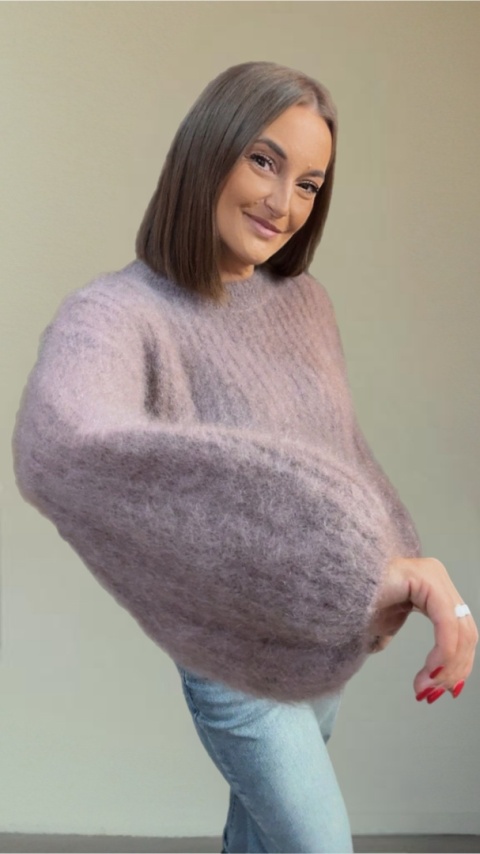 Sweter dzwonek z kid moheru - CXL Collection - Fango