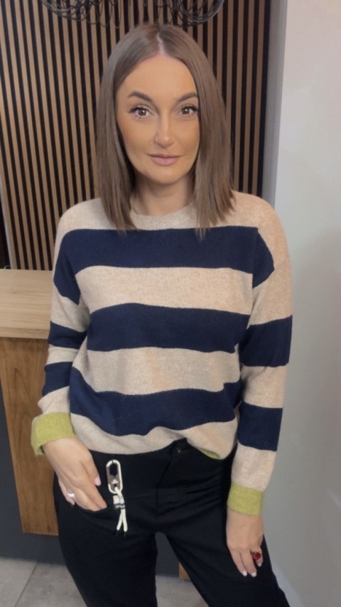 Sweter w szerokie pasy – BLUOLTRE®