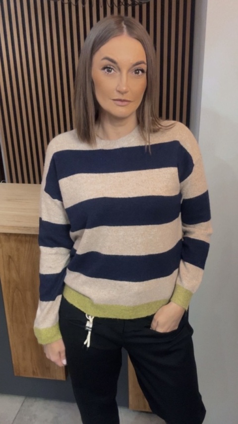 Sweter w szerokie pasy – BLUOLTRE®