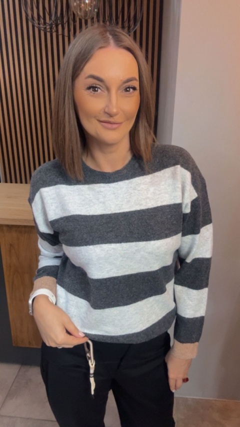 Sweter w szerokie pasy – BLUOLTRE®