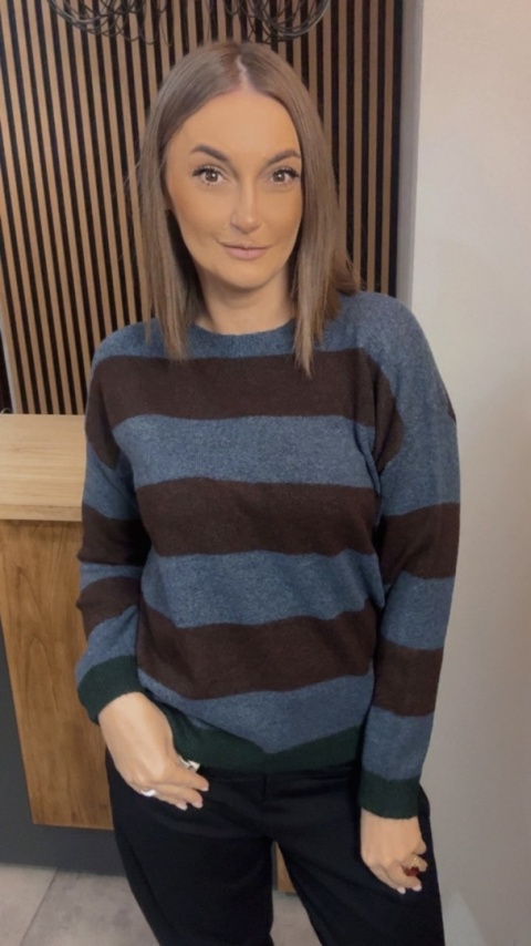 Sweter w szerokie pasy – BLUOLTRE®