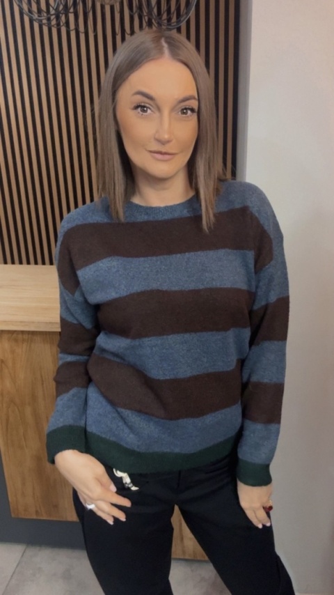 Sweter w szerokie pasy – BLUOLTRE®
