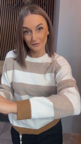 Sweter w szerokie pasy - BLUOLTRE®