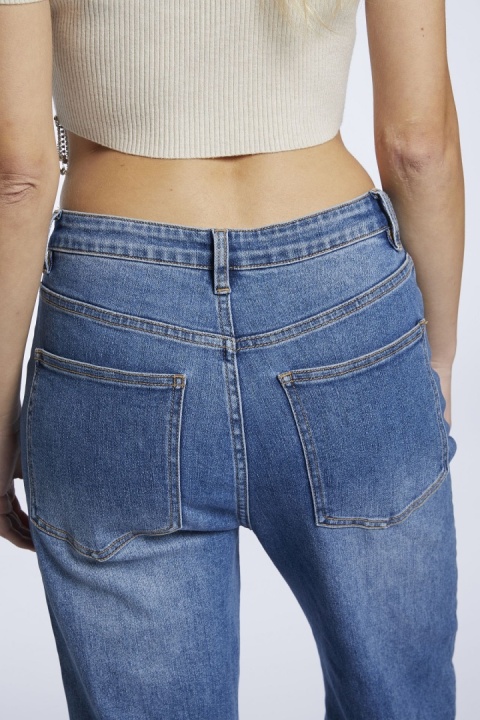 Jeansy 3Ddenim - 3D 1527 - szeroka nogawka & modny podwijany dół