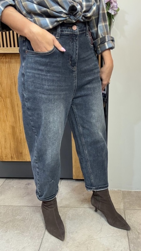 Jeansy premium Simple Plain z kontrastową kieszonką