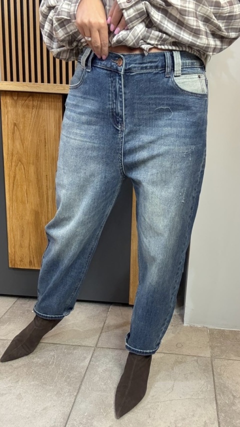 Jeansy z kontrastową kieszenią – Premium Denim