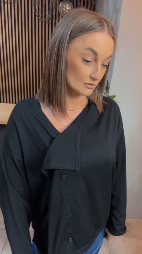 Kardigan asymetryczny Wendy Trendy - Czarny