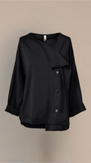 Kardigan asymetryczny Wendy Trendy - Czarny