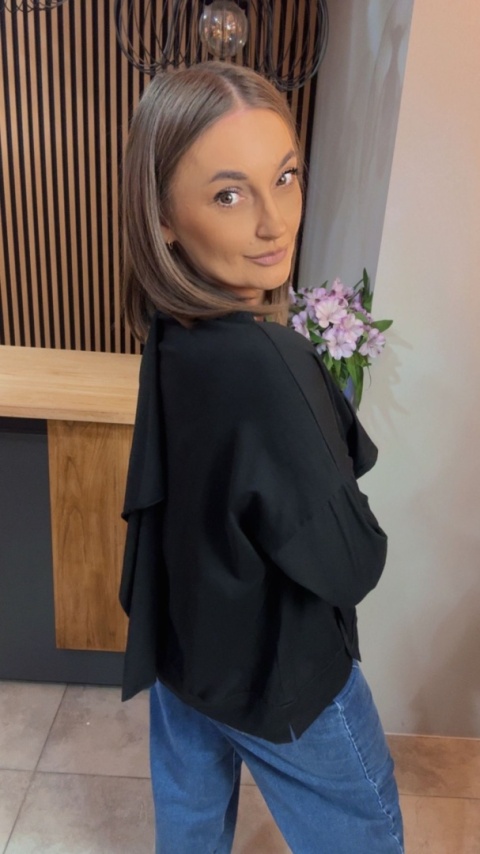 Kardigan asymetryczny Wendy Trendy - Czarny