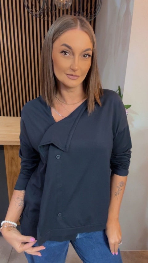 Kardigan asymetryczny Wendy Trendy - Granat