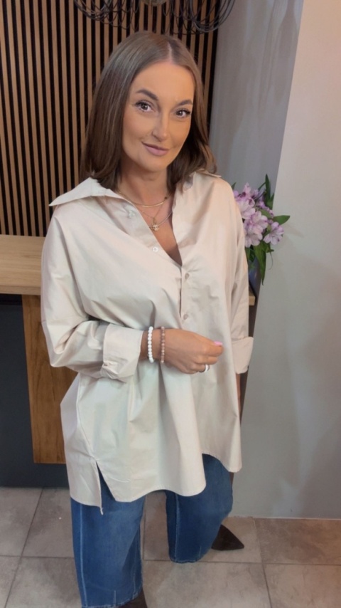 Koszula Wendy Trendy – Oversize - Beżowa