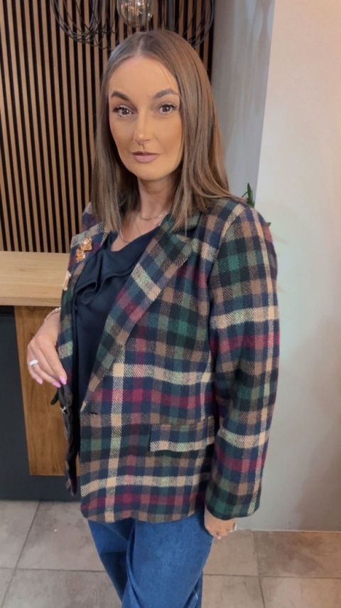 Marynarka w kratę BLU ROYAL