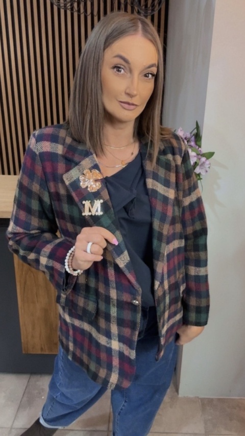 Marynarka w kratę BLU ROYAL