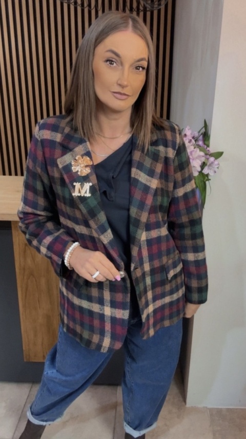 Marynarka w kratę BLU ROYAL